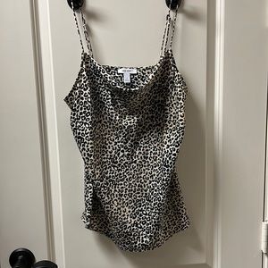 COPY - NWOT Nine West cheetah silky tank